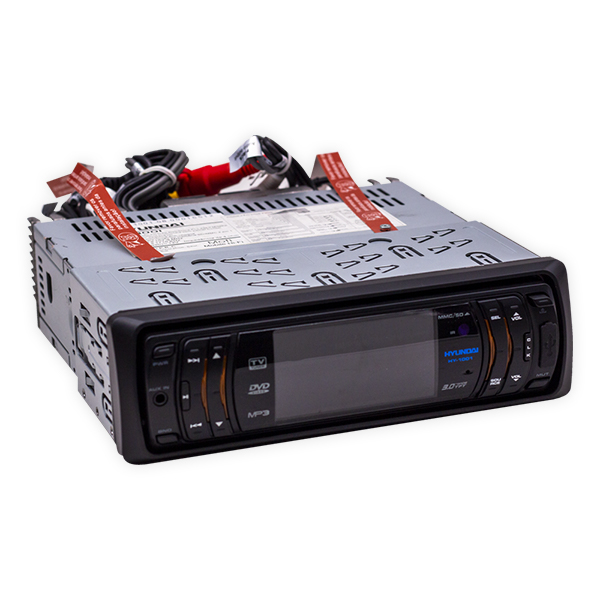 Foto do Produto Toca Radio Automotivo Hyundai HY-1001 USB / AUX / DVD / SD / MMC / TV Tuner / ESP / MP3 Com Controle - Preto
