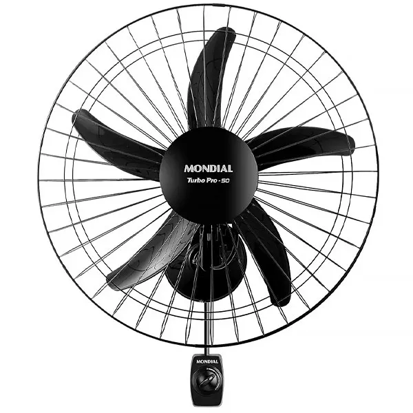 Foto do Produto Ventilador de Pared Mondial Turbo Pro NVP-PRO-50 5 Pás 150 watts 220V ~ 60Hz - Preto