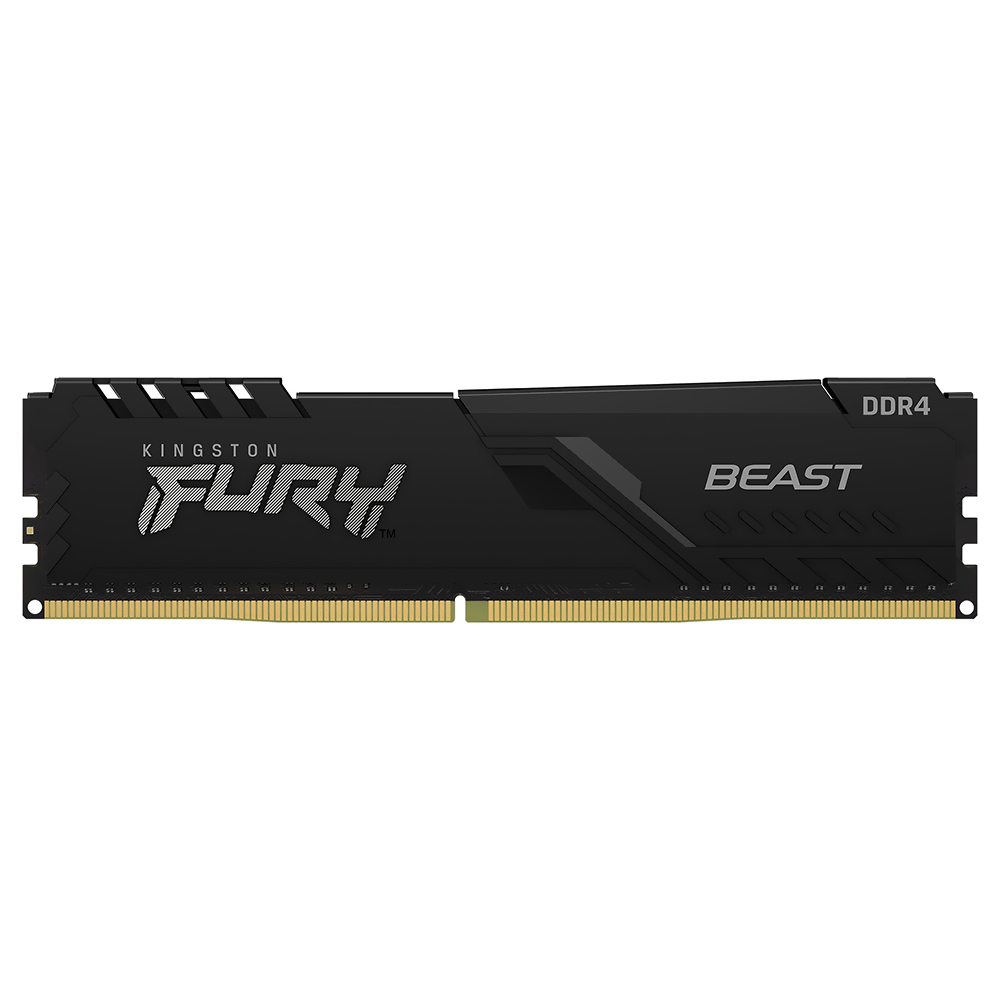 Foto do Produto Memória RAM Kingston Fury Beast DDR4 16GB 3200MHz - Preto (KF432C16BB1/16)