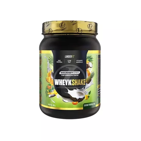 Foto do Produto Whey LanderFit Wheykshake Gourtmet Coconut Tropical Fruit 450G