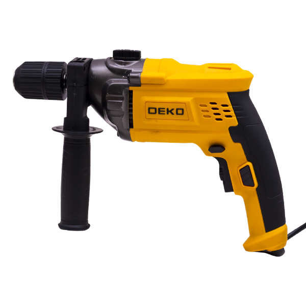 Foto do Produto Furadeira Elétrica Deko DKID1200W / 1200W / 13MM / 220V ~ 50Hz - Amarelo/Preto