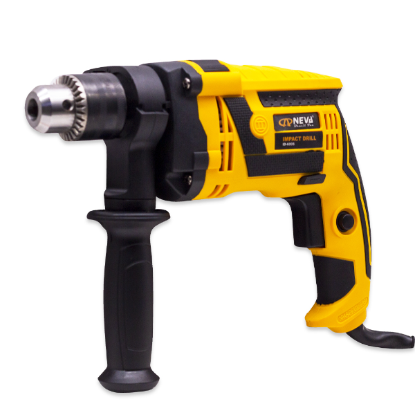 Foto do Produto Ferra Furadeira Elétrica Neva Impact Drill ID-600S / 2800 RPM / 600W / 13MM / Bivolt - Preto/Amarelo