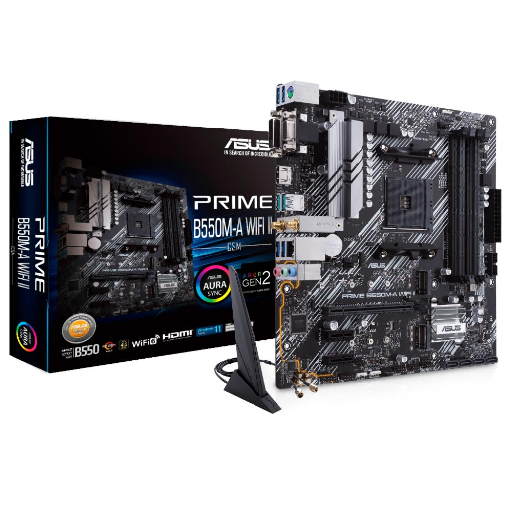 Foto do Produto Placa Mae AMD (AM4) Asus B550M-A Prime Wifi II
