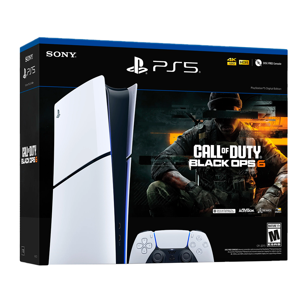 Foto do Produto CONSOLE PLAYSTATION 5 SLIM 1TB DIGITAL CALL OF DUTY BLACK OPS 6