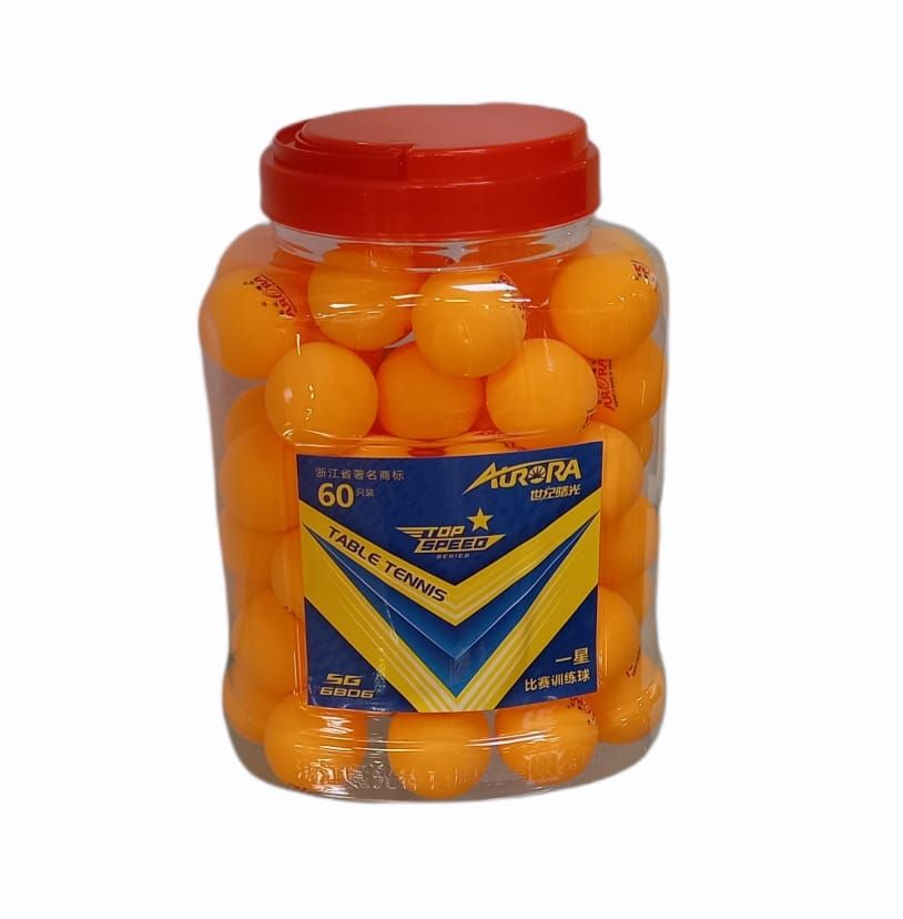 Foto do Produto PELOTA DE PING PONG AMARILLO - FRASCO C/ 60 UNIDADES - 1 ESTRELLA