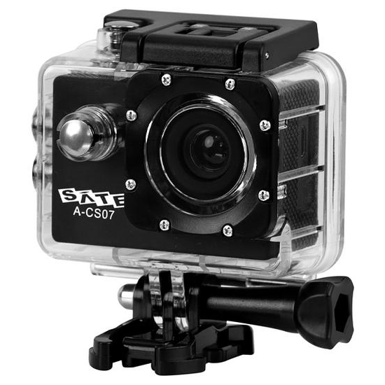 Foto do Produto CAMERA DE AÇÃO SPORTIVA SATE A-CS07 HD 720P/PRETO