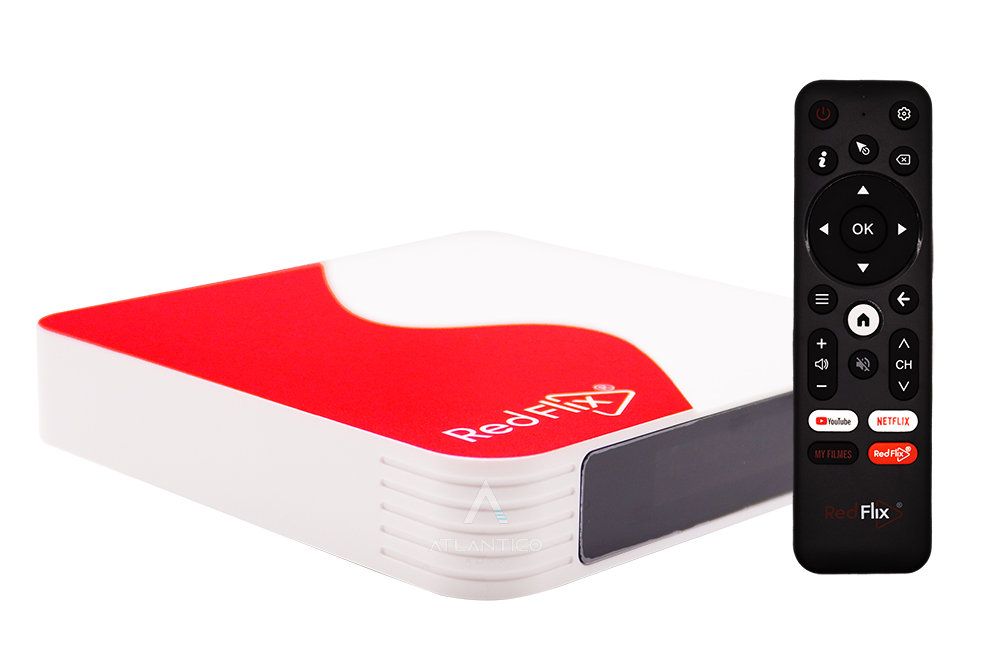 Foto do Produto Receptor RedFlix Red+ 2/16GB Wi-Fi 4K - White/Red