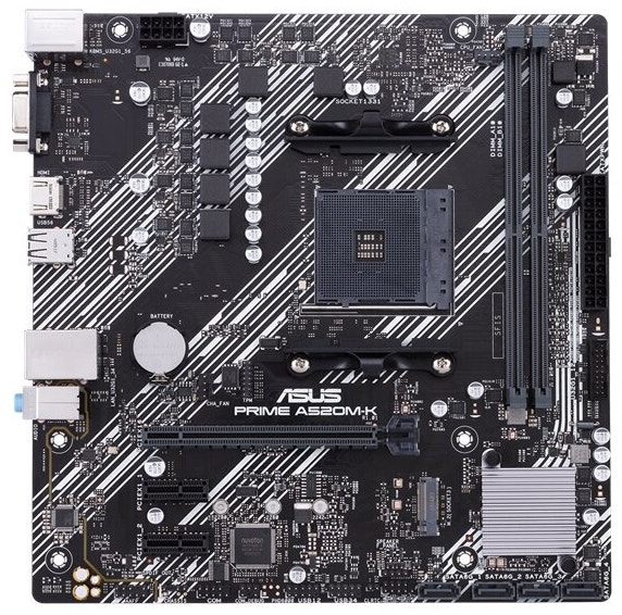 Foto do Produto Placa Mãe Asus Prime A520M-K AM4/2xDDR4/PCI-E/HDMI/VGA/USB