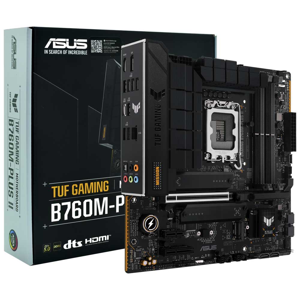 Foto do Produto Placa Mae ASUS TUF Gaming B760M-PLUS II Socket LGA 1700 / DDR5