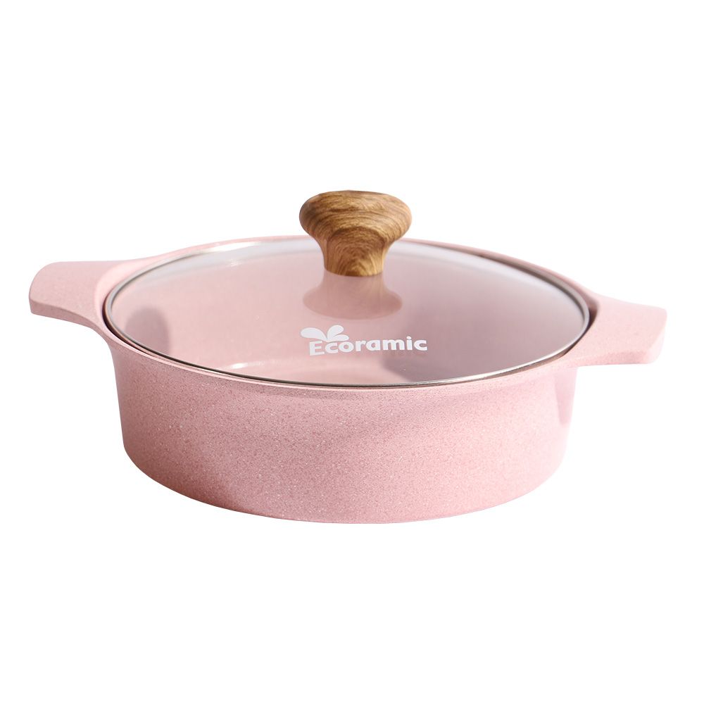 Foto do Produto ECORAMIC CAZUELA CERAMICA C/TAPA ROSA 20CM