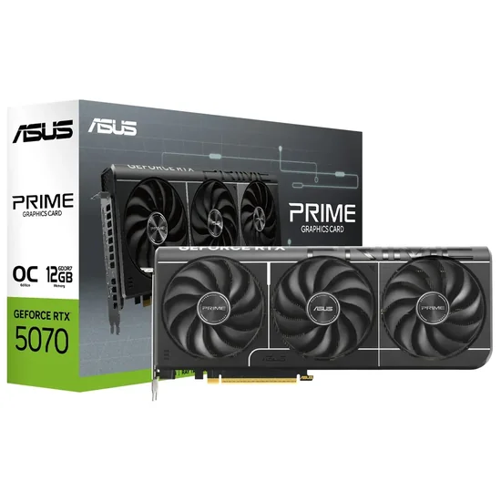Foto do Produto Placa de Vídeo Asus Prime GeForce RTX5070 OC 12GB GDDR7 PCI-Express