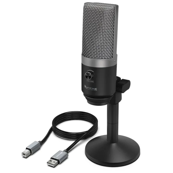 Foto do Produto Microfone Fifine K670 Condensador Cardioide / USB - Cinza/Preto