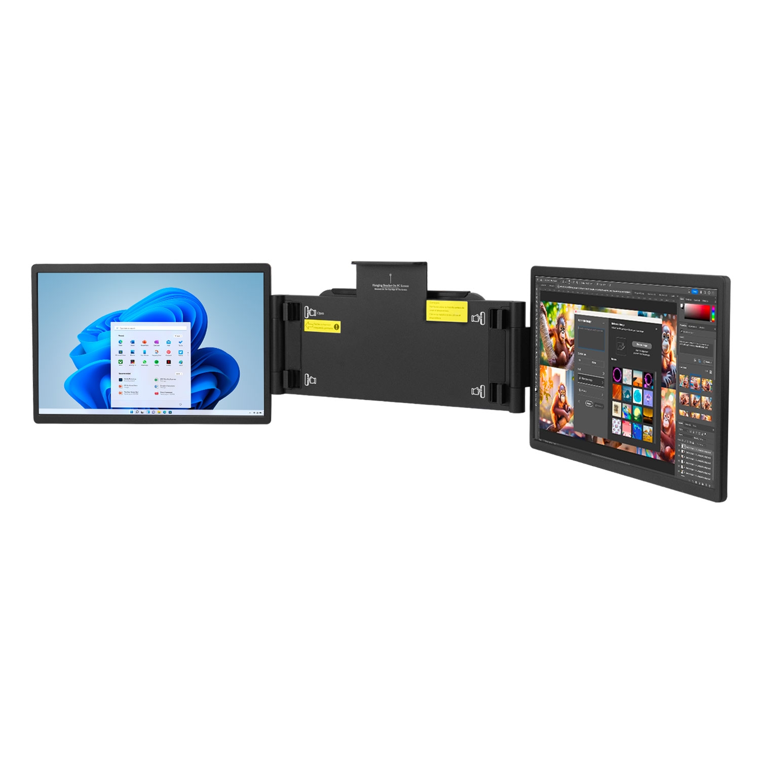 Foto do Produto Monitor Portátil Bak BK-P1401 - Full HD - HDMI/USB-C - 60Hz - Tela Dupla - 14''