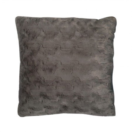Foto do Produto Capa de Almofada Pelucia Cinza Quadrangular