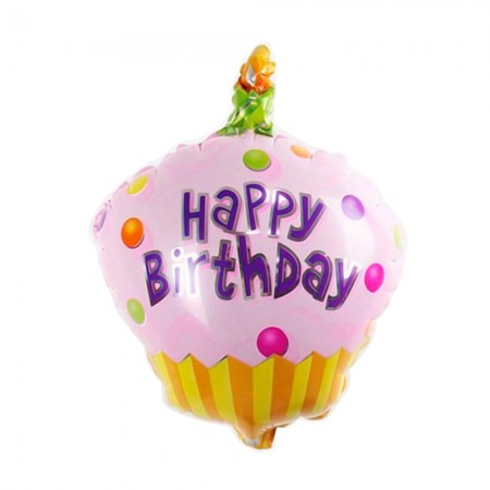 Foto do Produto Balao para Festas Cupcake com Vela YSBLM31 Rosa