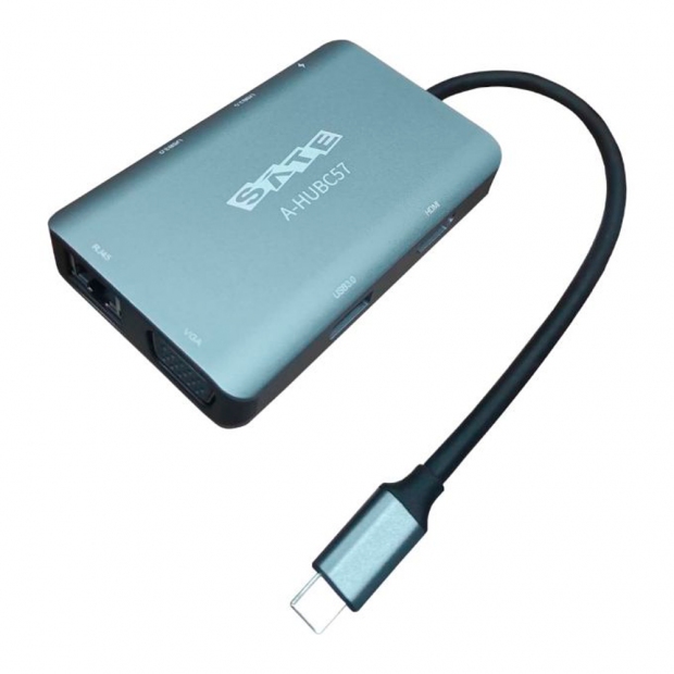 Foto do Produto HUB USB-C SATE A-HUBC57 7IN1 100W
