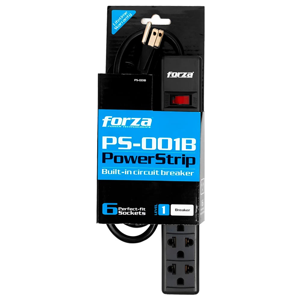 Foto do Produto Filtro de Linha Forza PS-001B 6 Tomadas