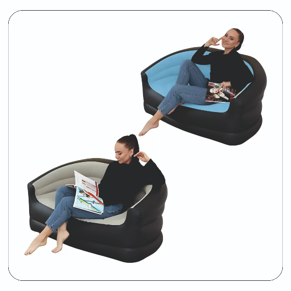 Foto do Produto SOFA INFLABLE DOUBLE SIZE (MARRON,CELESTE).
