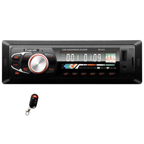 Foto do Produto CD Player Automotivo Ecopower EP-610 SD / USB / Bluetooth / MP3