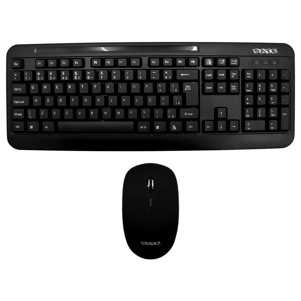 Foto do Produto Teclado + Mouse Satellite AK-725G Wireless / Portugues - Preto