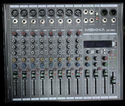 Foto do Produto MESA DE SOM MEKKA AD 08MA AMPLIFICADA