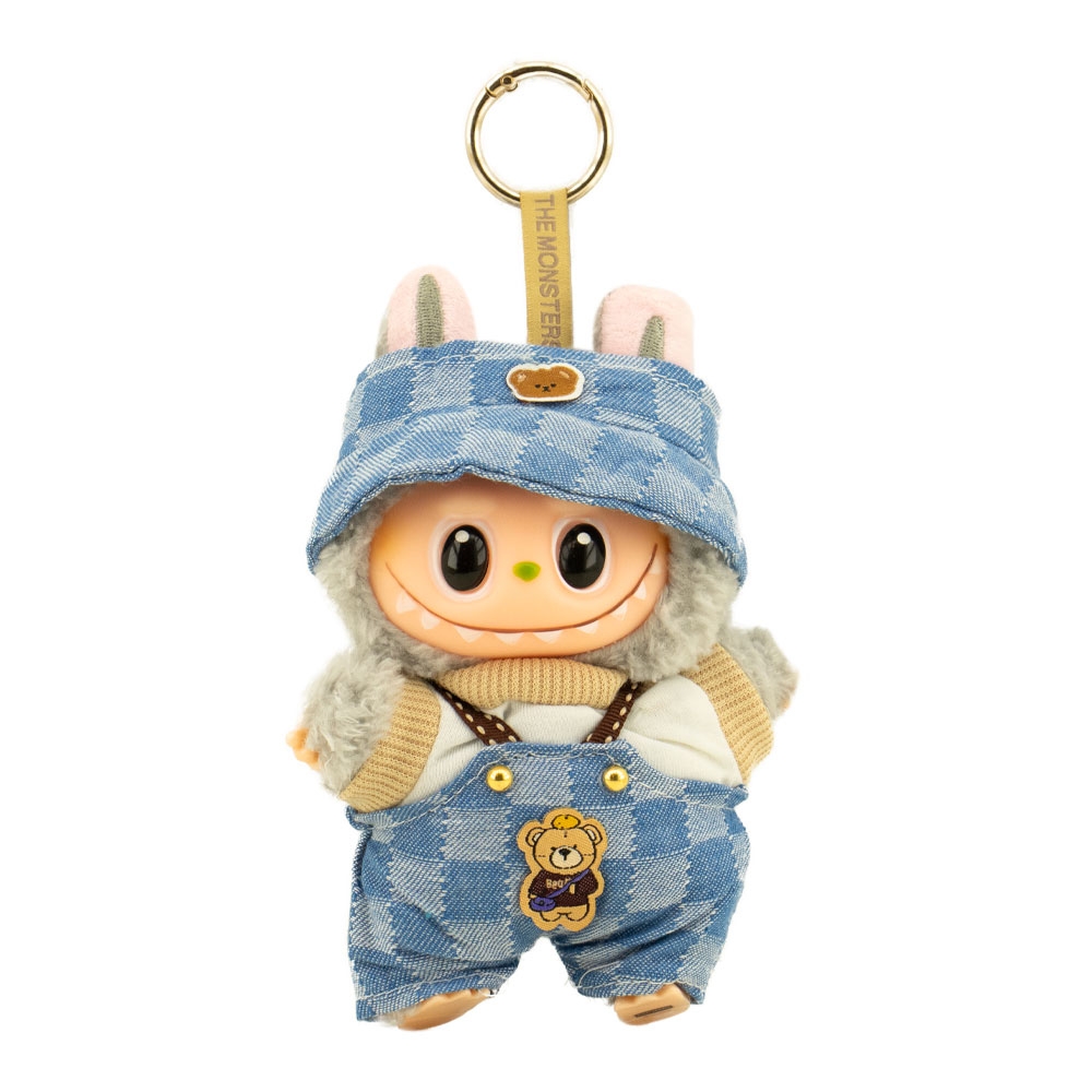 Foto do Produto Boneco Labubu - Com Roupa e Gorro - Cinza