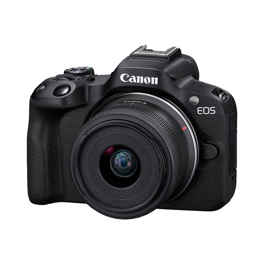 Foto do Produto CÁMARA CANON EOS R50 CON LENTE RF-S 18-45MM STM