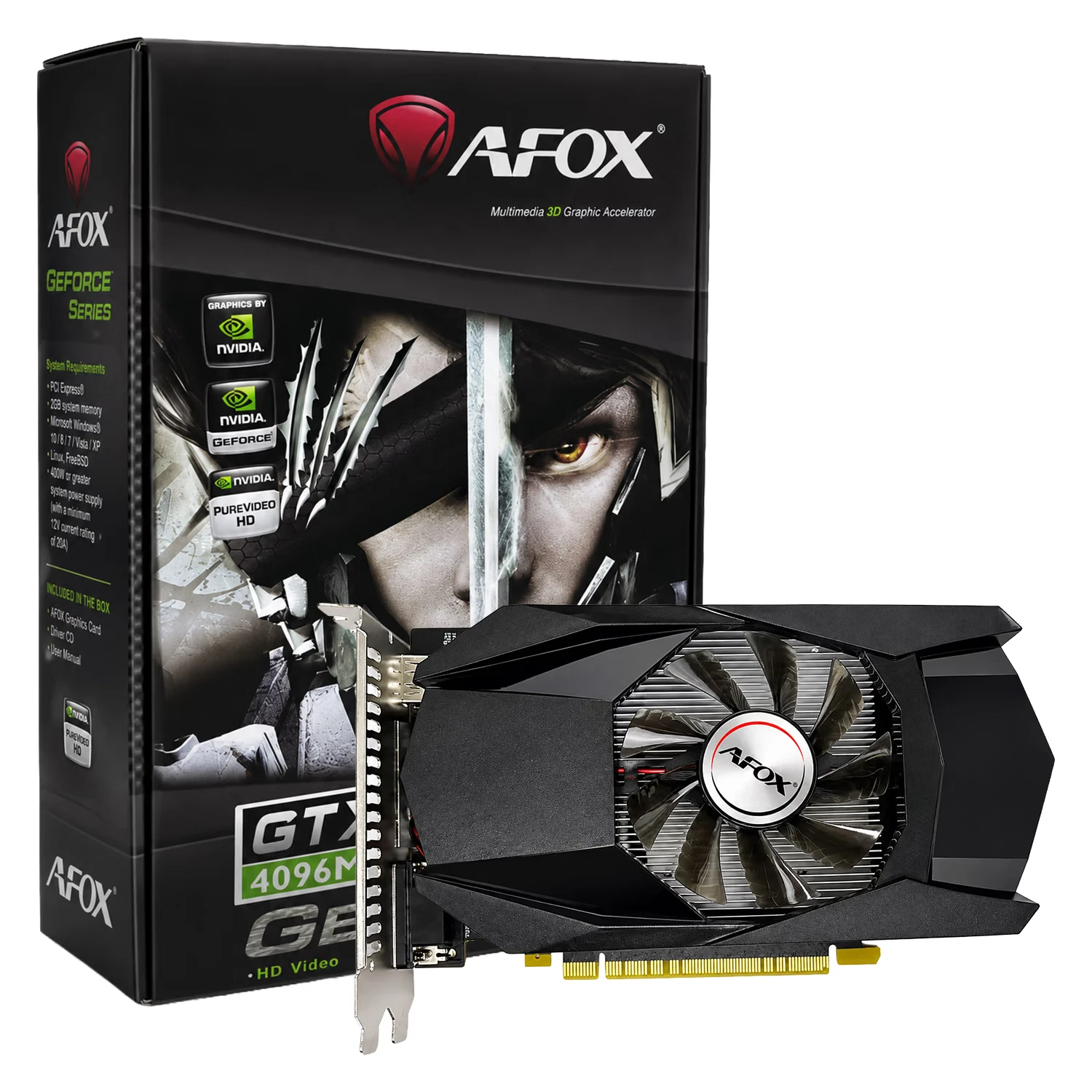 Foto do Produto Placa de Vídeo Afox NVIDIA GeForce GTX-750 4GB DDR5 - AF750-4096D5H6-V3