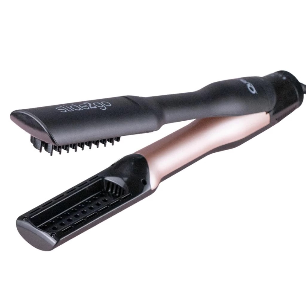 Foto do Produto Prancha para Cabelo Quanta QTALS1600 Slide2Go - 180°C - Cerâmica - Bivolt - Preto e Rose