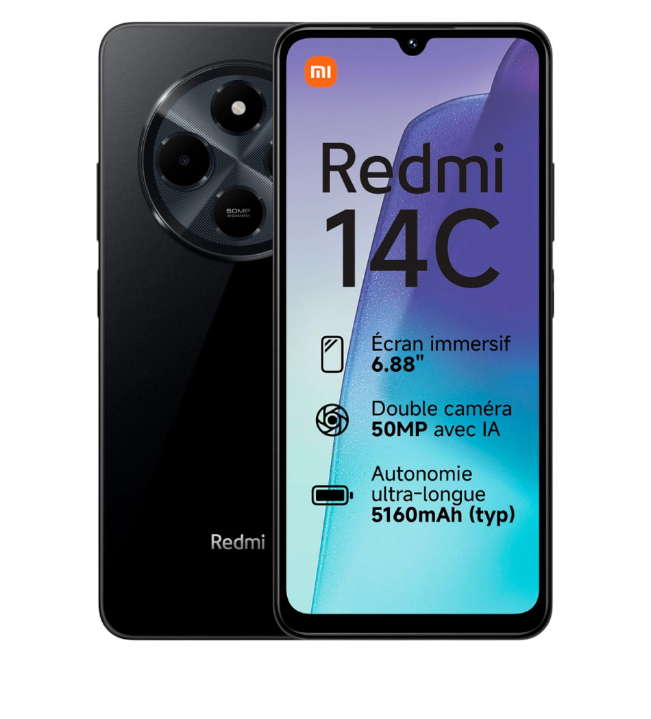 Foto do Produto CELULAR XIAOMI REDMI 14C DS LTE 8/256GB MIDNIGHT PRETO 18W