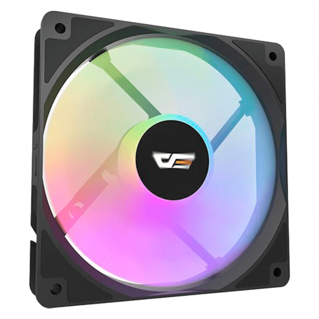 Foto do Produto Cooler Fan de Gabinete Aigo Darkflash CL12, Rainbow LED, Molex 4-pinos, 120mm, Preto