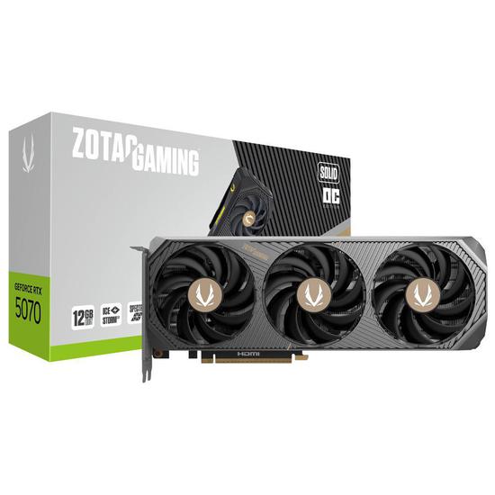 Foto do Produto Placa de Vídeo Zotac GeForce RTX5070 Solid OC 12GB GDDR7 PCI-Express