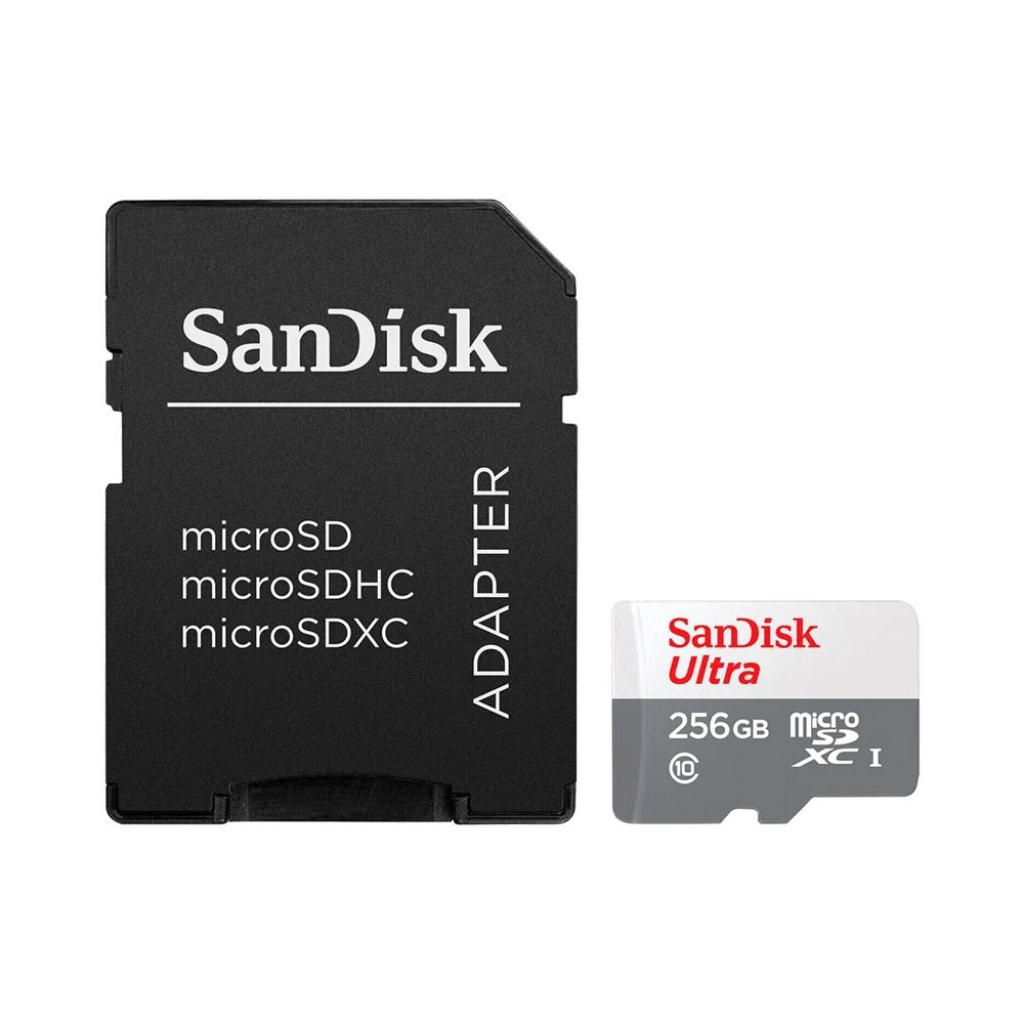 Foto do Produto Cartao de Memoria SD Micro 256GB Sandisk Ultra C10 100MB
