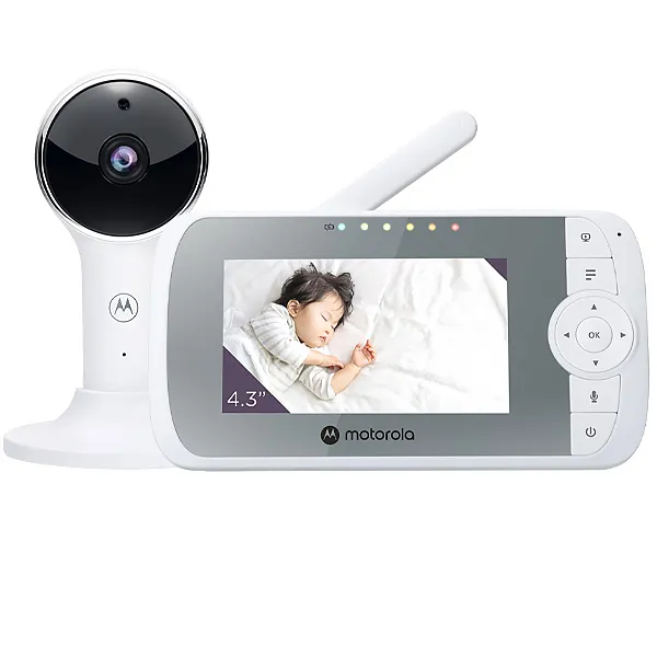 Foto do Produto Babá Eletrônica Motorola VM64 CONNECT de 4.3" Wi-Fi com Visão Noturna - Branca