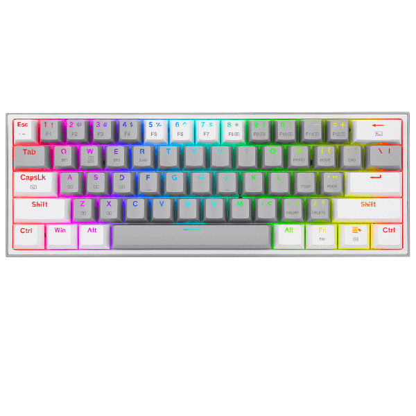 Foto do Produto Teclado Redragon K616-RGB Fizz Pro Gray/White