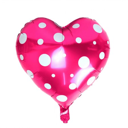 Foto do Produto Balao para Festas Redondo Preto com Bolinhas Rosa e Branco
