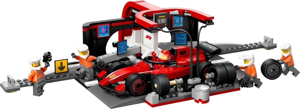 Foto do Produto Lego City F1 Pit Stop & Pit Crew With Ferrari Car - 60443 (322 Pcs)