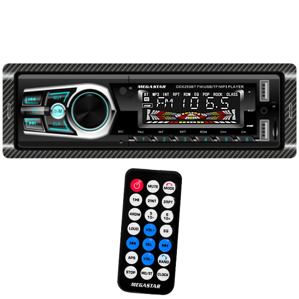 Foto do Produto Toca Rádio MegaStar CDX259BT 4 de 65 watts com Bluetooth/USB - Preto