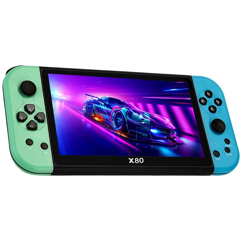 Foto do Produto Console Portátil Game X80 7" 16GB - Green/Blue