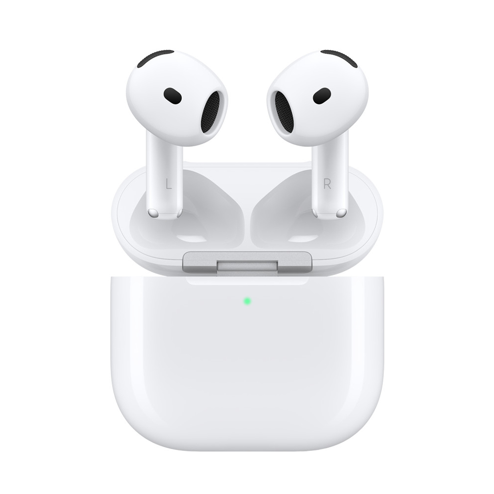 Foto do Produto Fone de Ouvido Apple AirPods 4 MXP93LL/A com ANC / Adaptive Audio / Charging Case com Speaker Find My - White