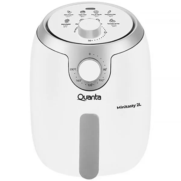 Foto do Produto Fritadeira Elétrica Quanta Minitasty QTAF230 1.000 watts 2 Litros 220V ~ 50/60 Hz - Branco/Prata