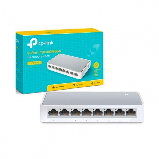 Foto do Produto HUB SWITCH TP-LINK 08P TL-SF1008D 10/100