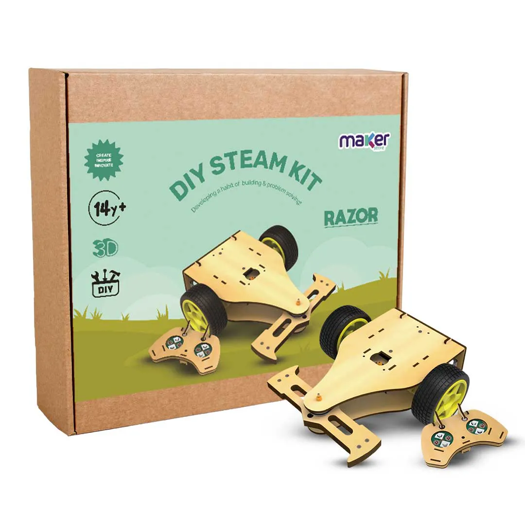 Foto do Produto MAKER ROBOT KIT MDF CARRINHO CONTROLE RAZOR PY S/M S/C
