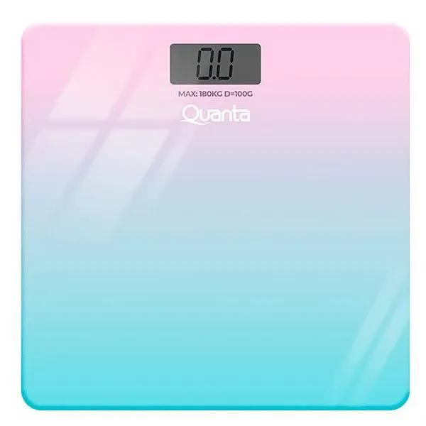 Foto do Produto Balança Digital para Peso Corporal Quanta QTBDS12 até 180 kg - Azul/Rosa
