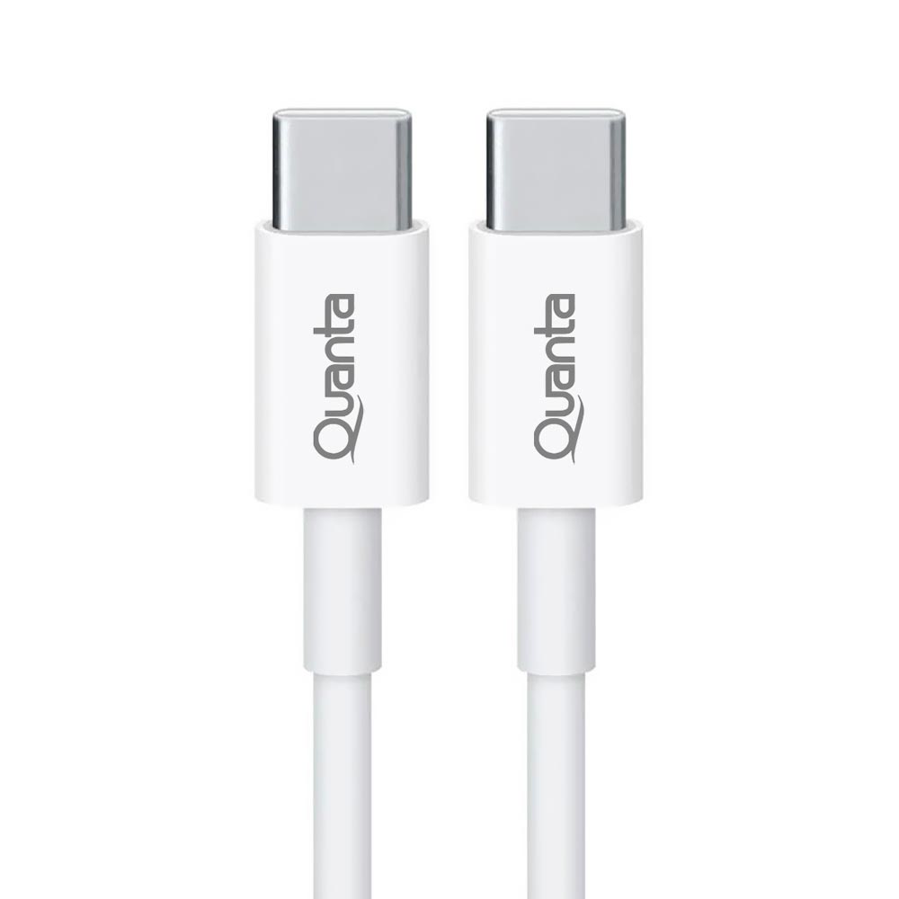 Foto do Produto Cabo Quanta QTCTC70 USB-C A USB USB-C Macho 1M - Branco