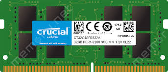 Foto do Produto MEM NB DDR4 32GB 3200 CRUCIAL CT32G4SFD832A