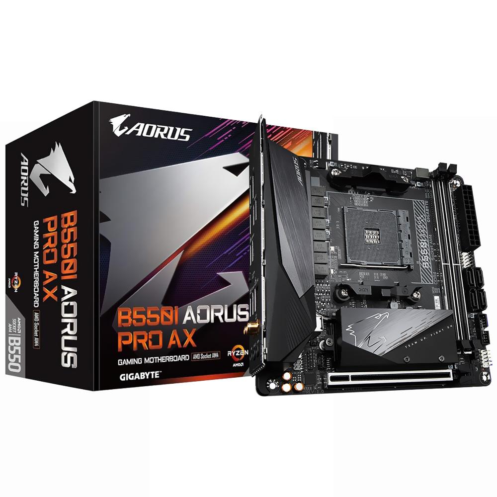 Foto do Produto Placa Mãe Gigabyte B550I AORUS Pro AX Socket AM4 / DDR4