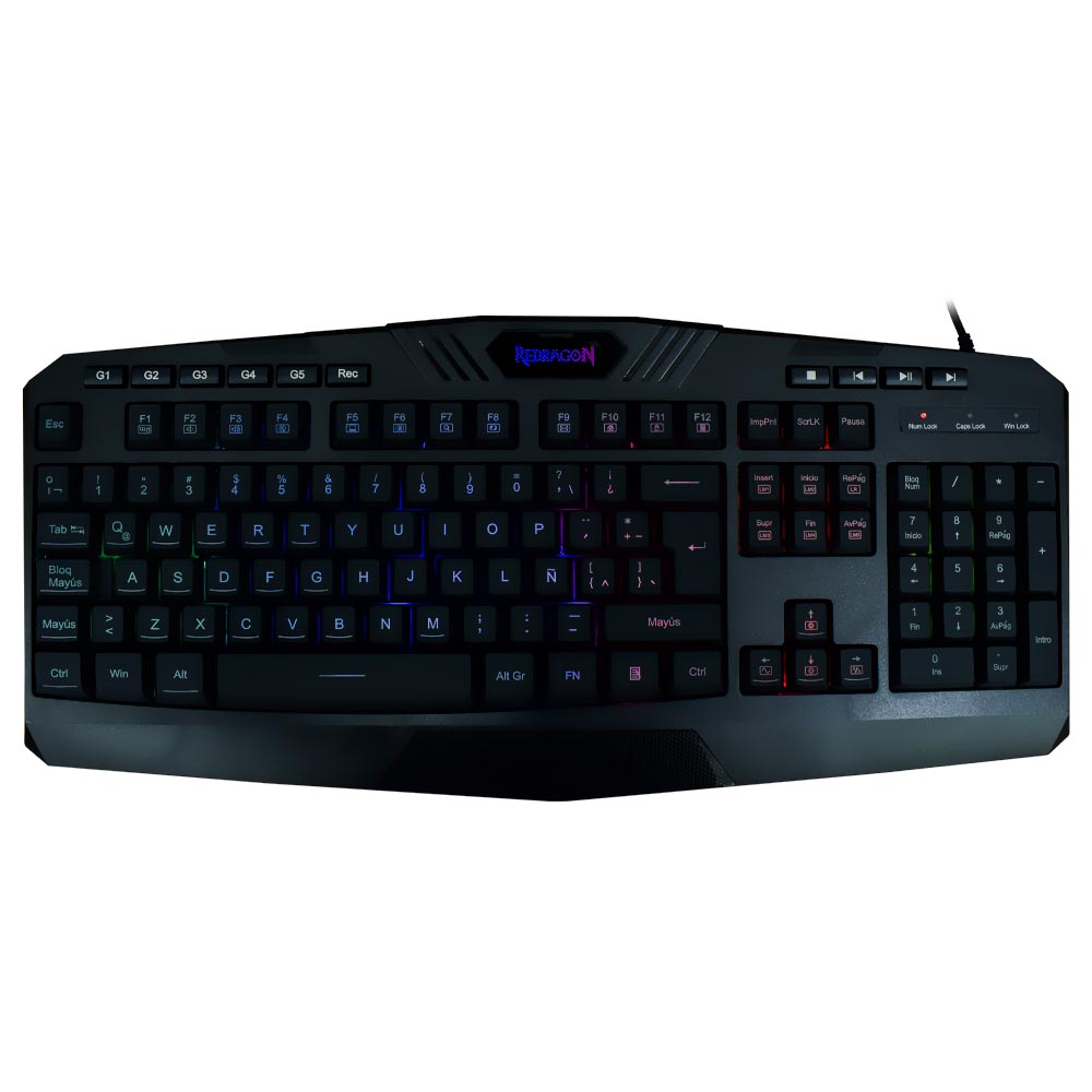 Foto do Produto Teclado Gamer Redragon K503A Harpe Pro USB / RGB / Espanhol - Preto