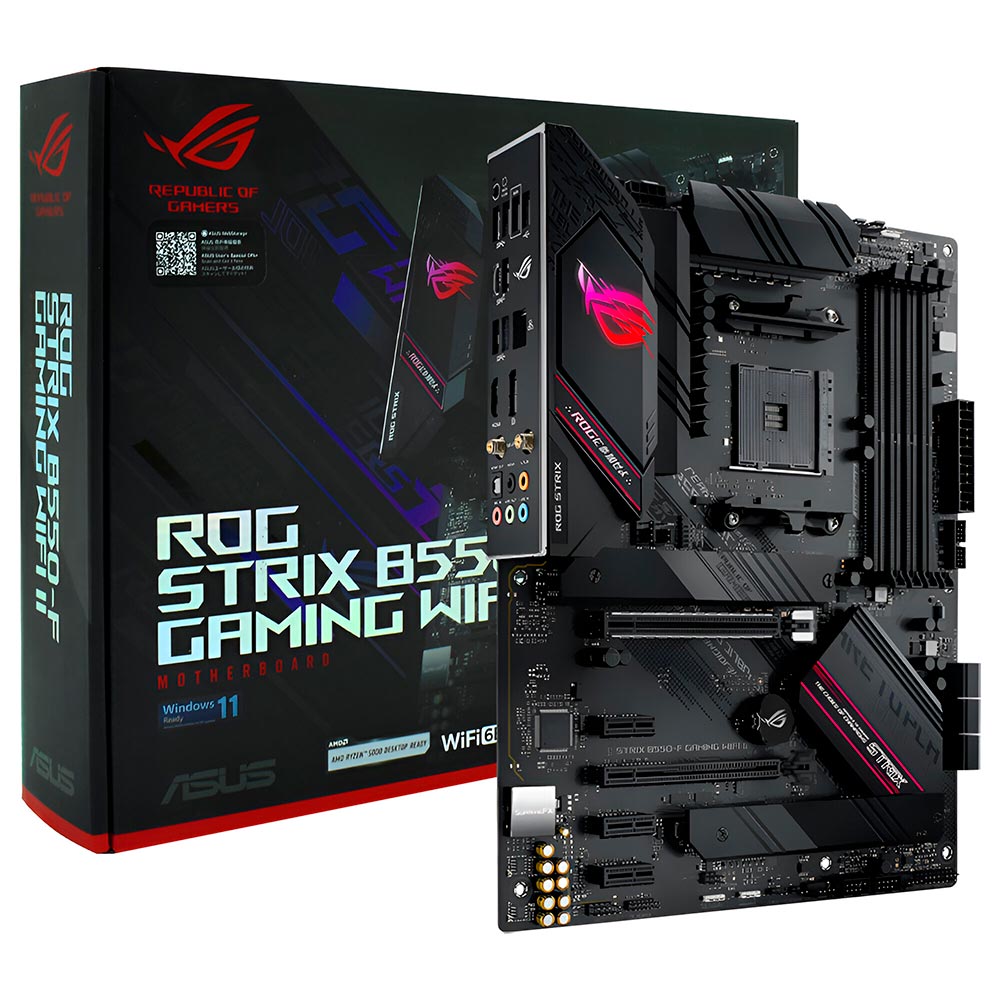 Foto do Produto Placa Mae ASUS ROG Strix B550-F Gaming Wi-Fi II Socket AM4 / DDR4