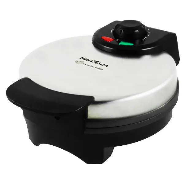 Foto do Produto Máquina para Waffles Britânia Golden Waffle 850 watts 127V ~ 60Hz - Prata/Preta